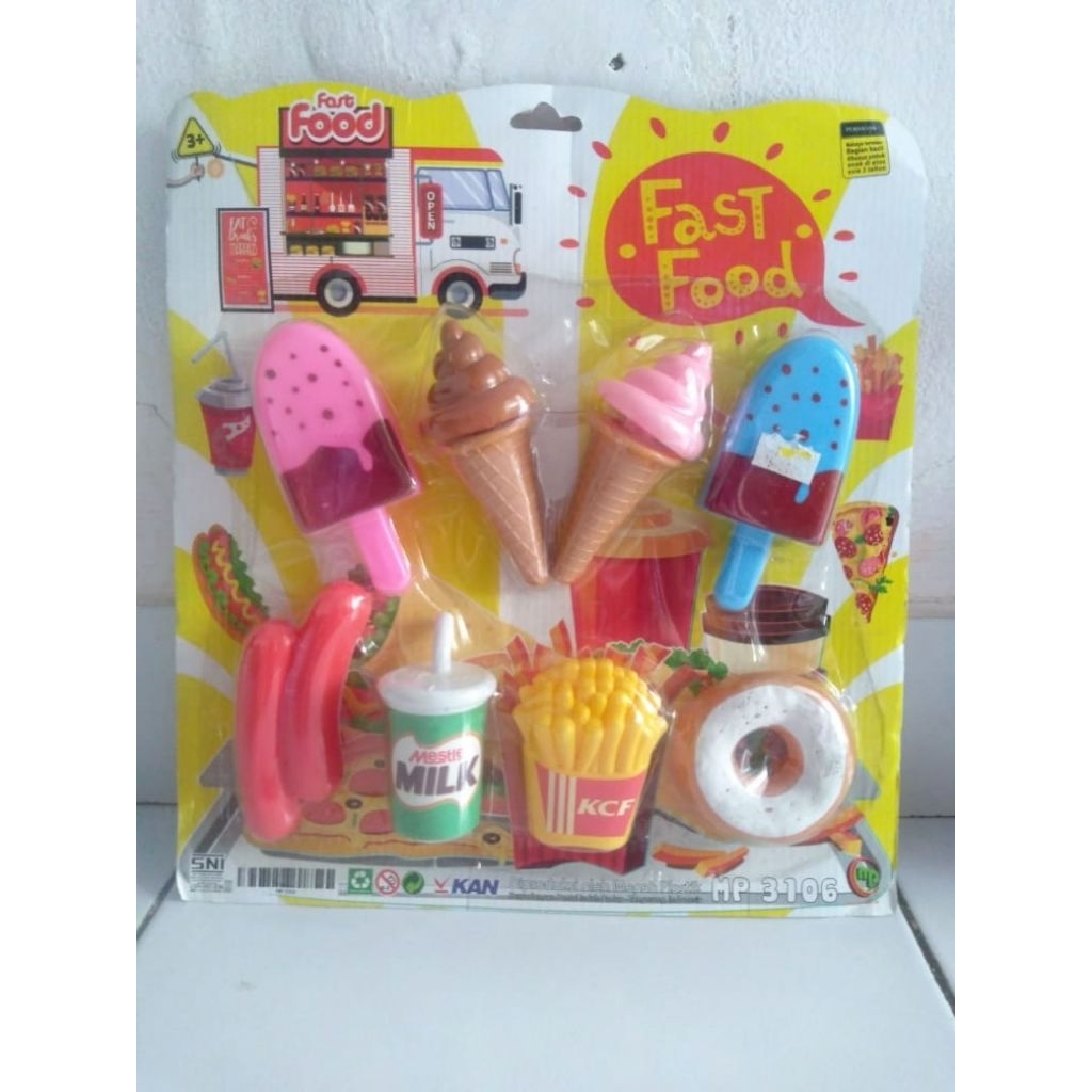 Mainan set fast food