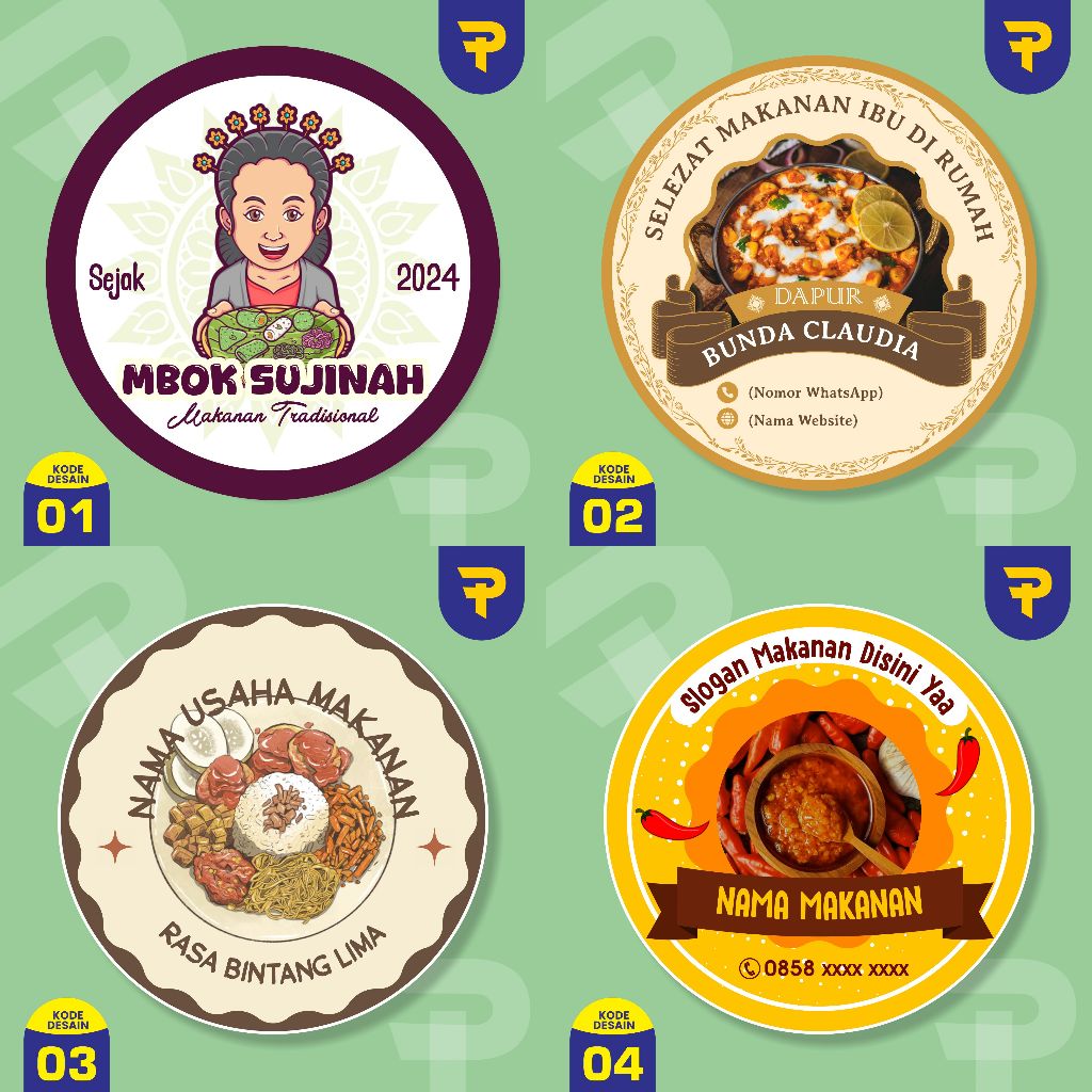 stiker makanan