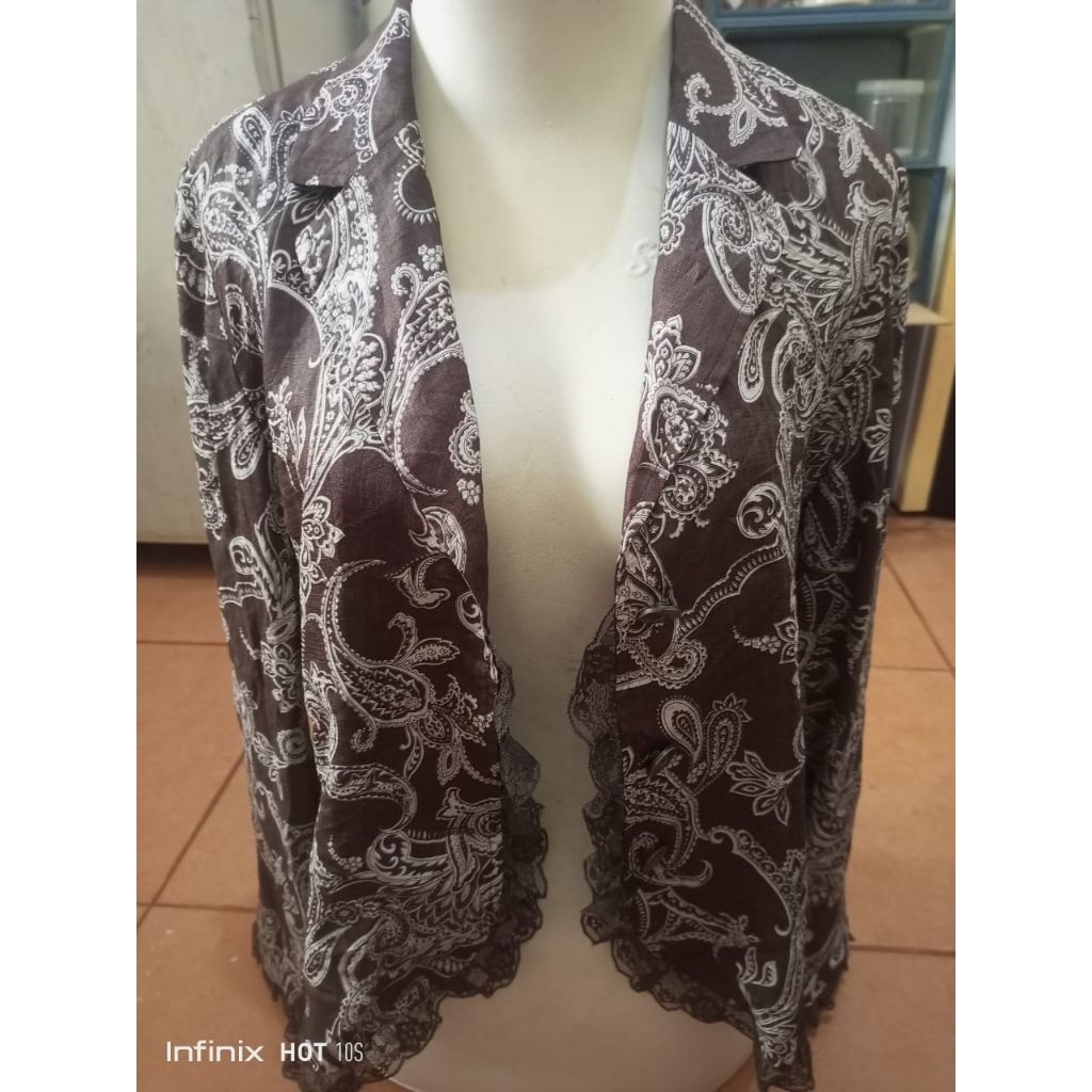 blazer vintage coklat