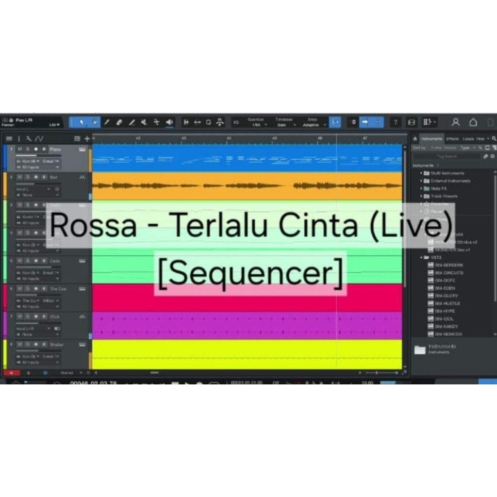Rossa - Terlalu Cinta (Live) Sequencer