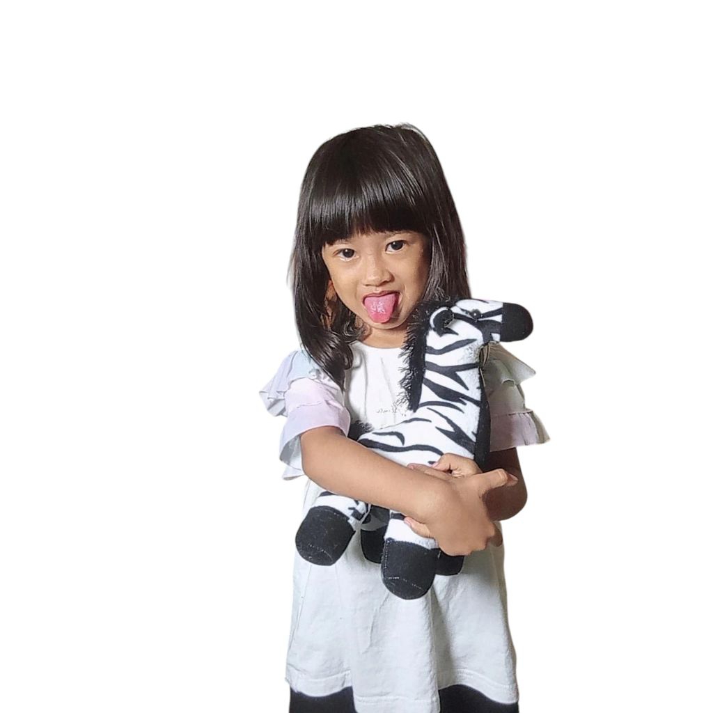 Boneka zebra ukuran s