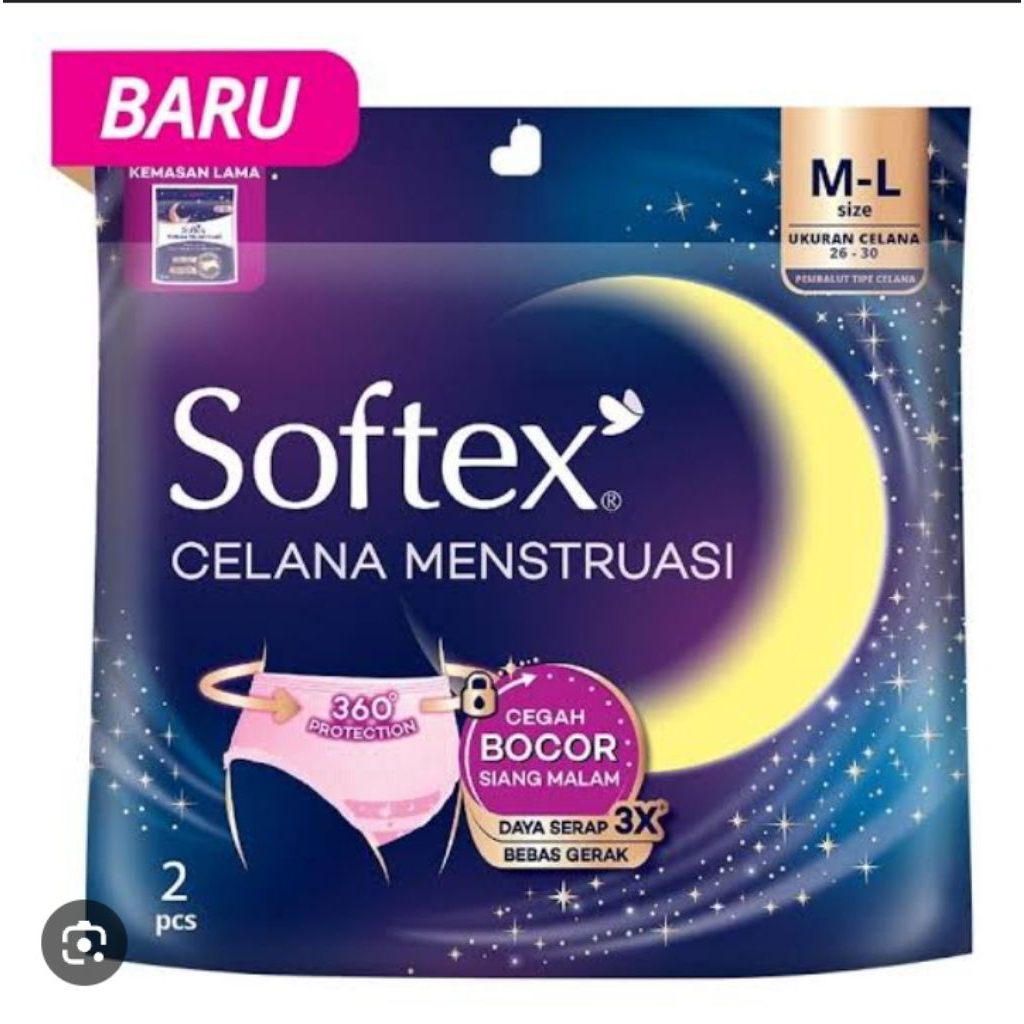 softex celana menstruasi uk m biru
