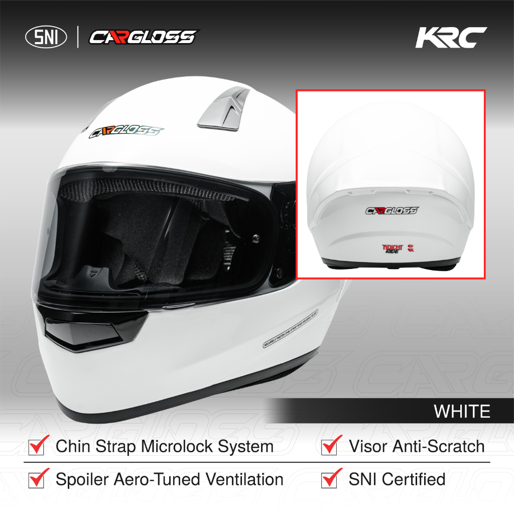Cargloss KRC Helm Full Face - White