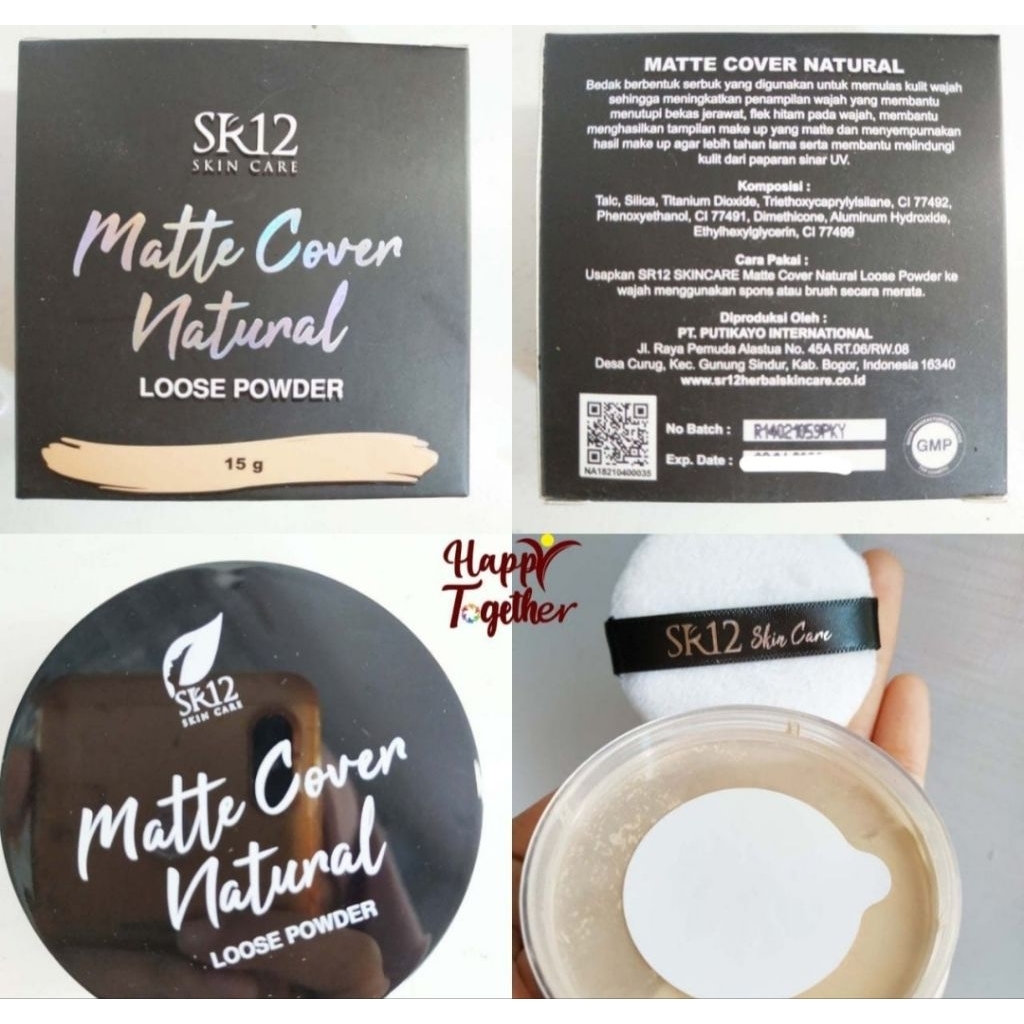 loose matte powder bedak tabur SR12