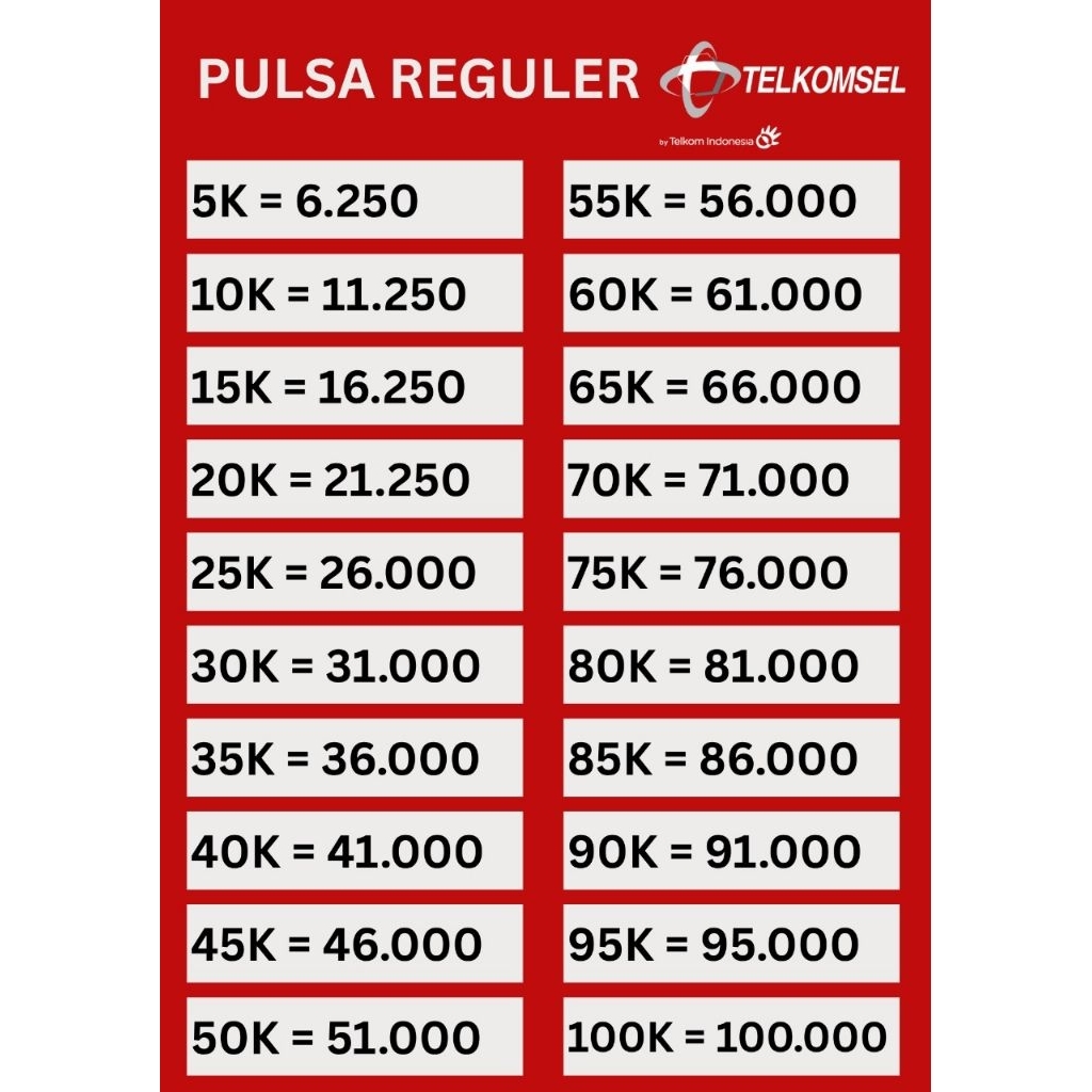 PULSA REGULER TELKOMSEL