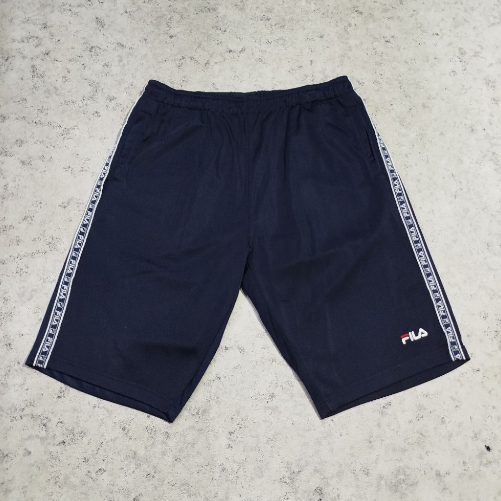 Celana pendek pria Navy Basic Stripe samping Bagus murah