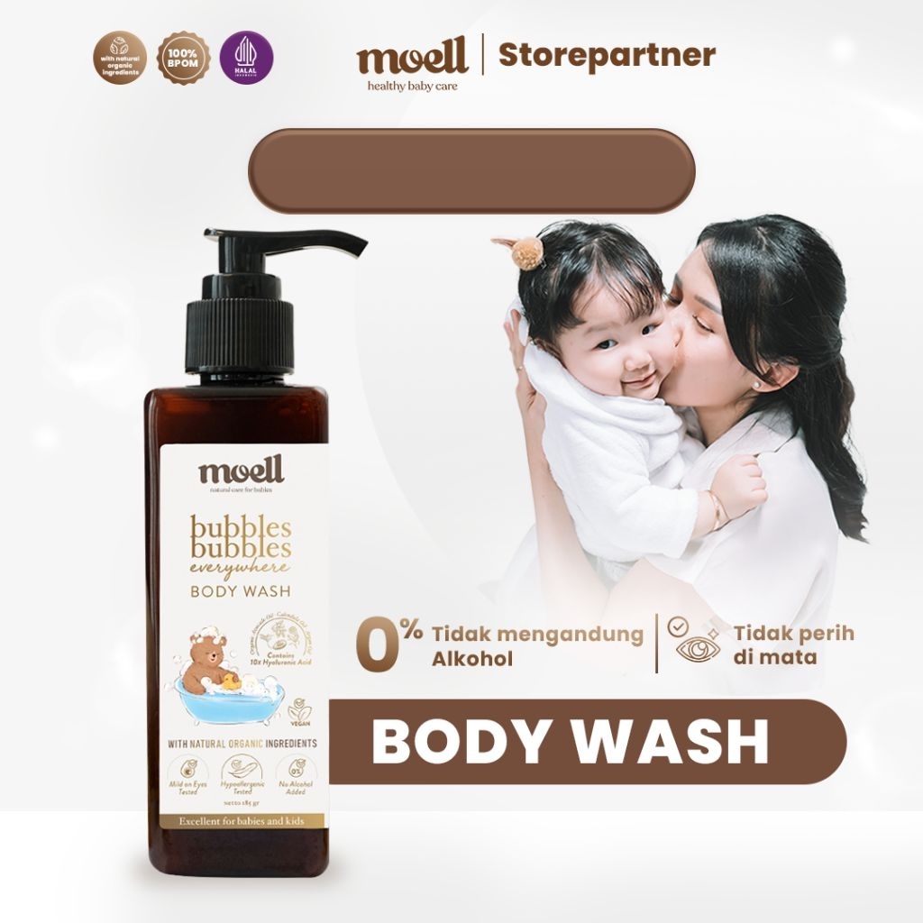 MOELL BODY WASH BUBBLES BUBBLES 185gr