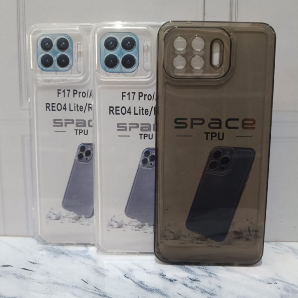 Soft Case Original  Reno 4f Space transparan Protect Camera