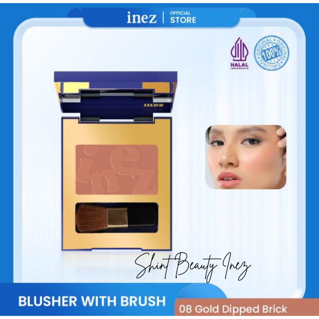 Blusher With Brush Gold Dipped Brick