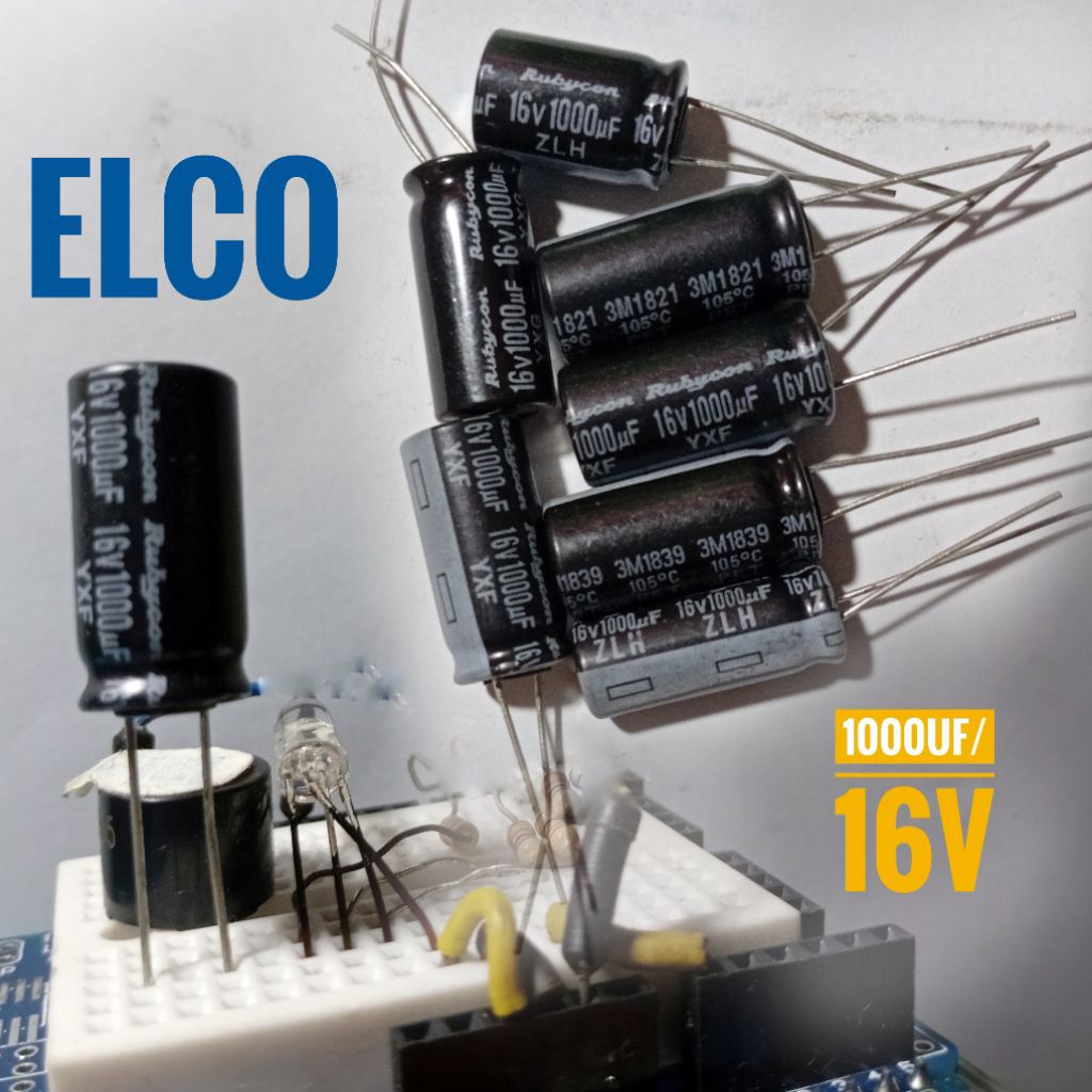 Rubycon Elco 1000uF/16V Kapasitor Elektrolit Elko