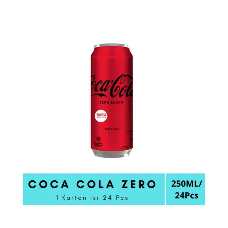 COCA COLA ZERO kaleng 250ml