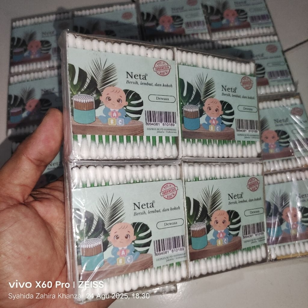 (12pack) Cotton Buds Neta Dewasa isi 12 pack TERMURAH