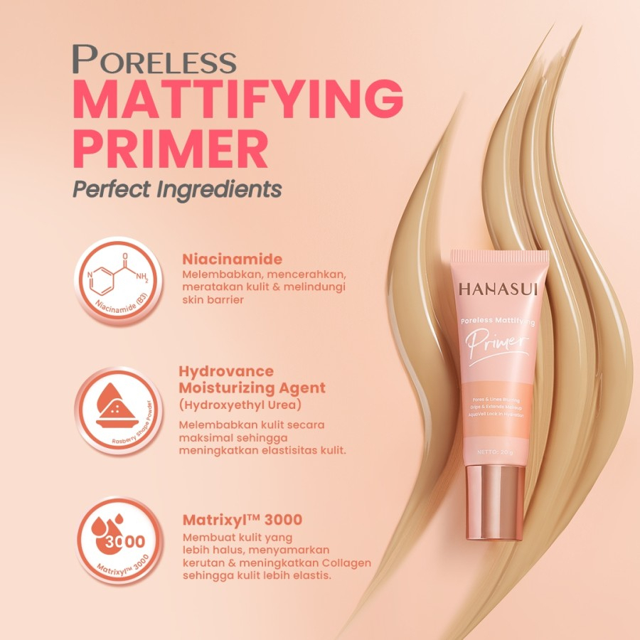 GC Kosmetik HANASUI Poreless Mattifying Primer 20gr | Base Make up