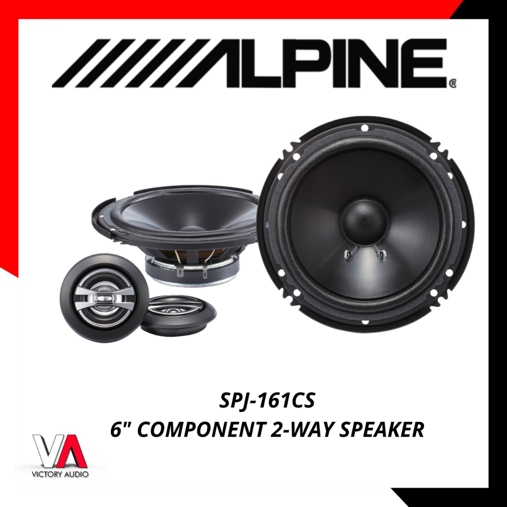Alpine SPJ-161CS Component Split 2-Way Speaker Hi-Res