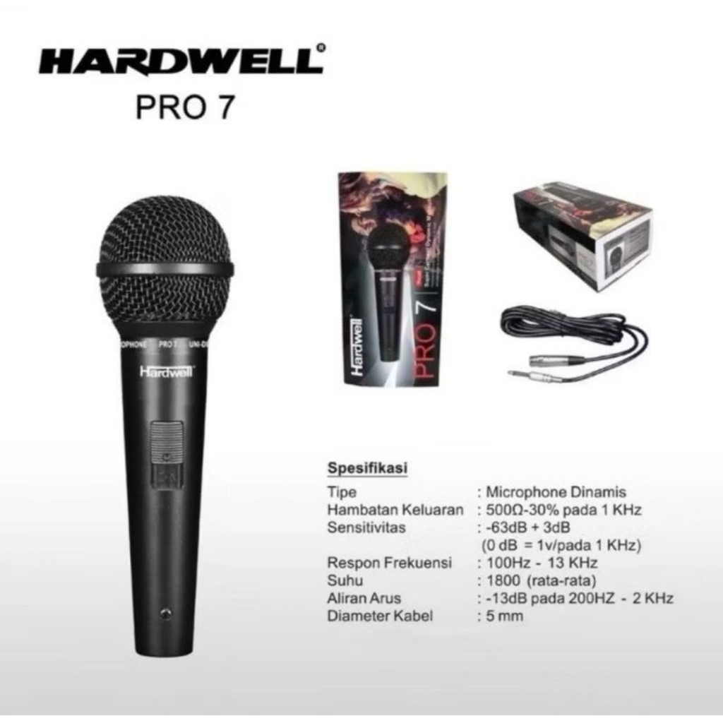 Mic Hardwell Pro 7 microphone kabel