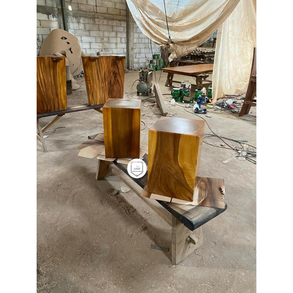Stool balok kotak single tinggi 45