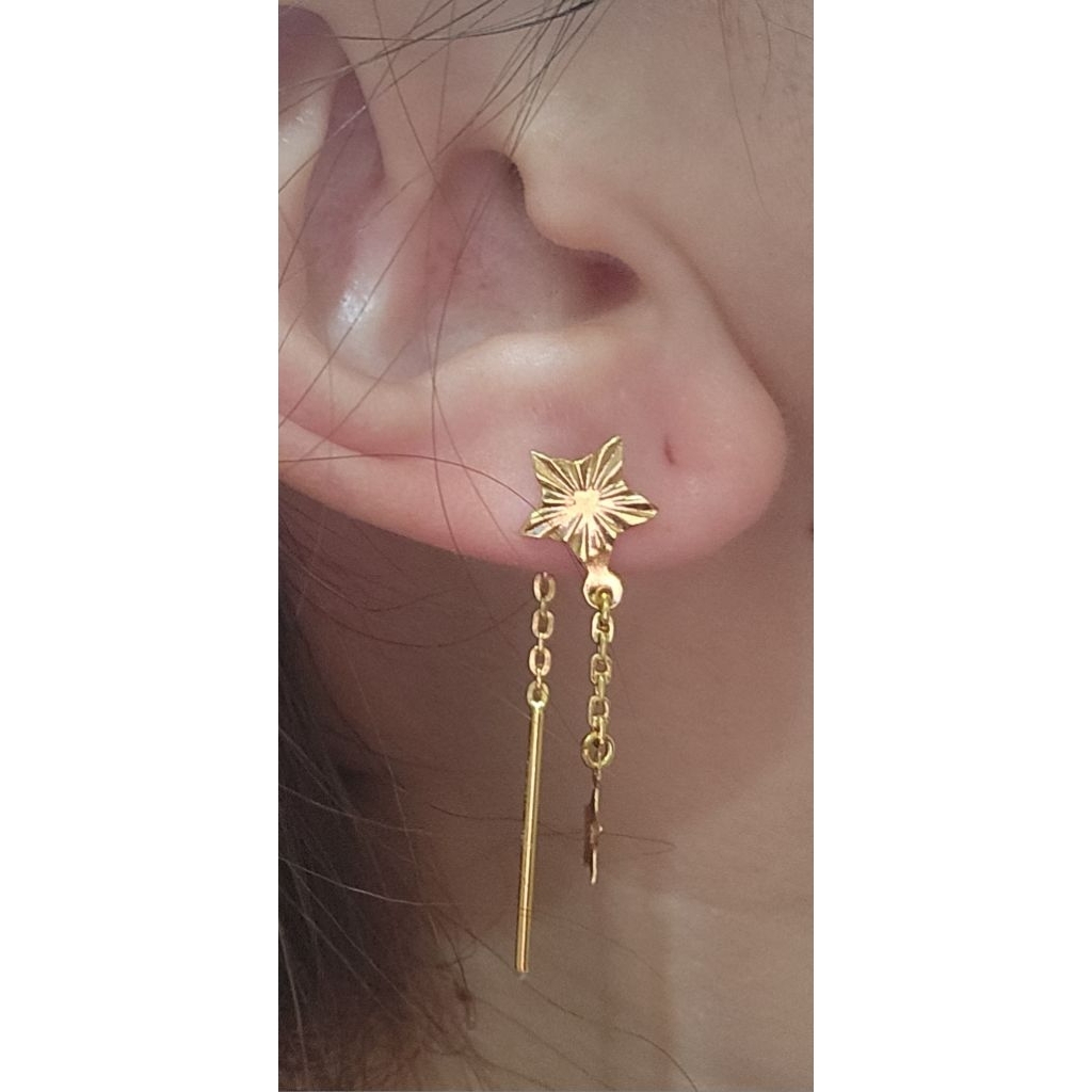 Anting serut rantai bintang Mas muda