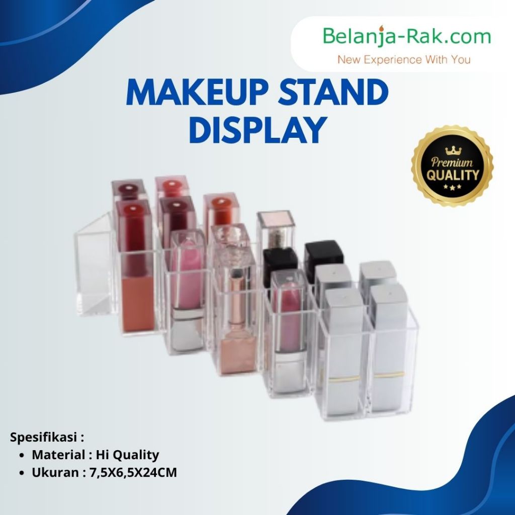 Makeup Display Stand Case Tower 16 Grid Rak Display Make Up