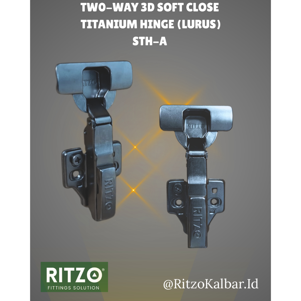 ENGSEL RITZO 3D TWO-WAY SOFT CLOSE TITANIUM HINGE TYPE-STH