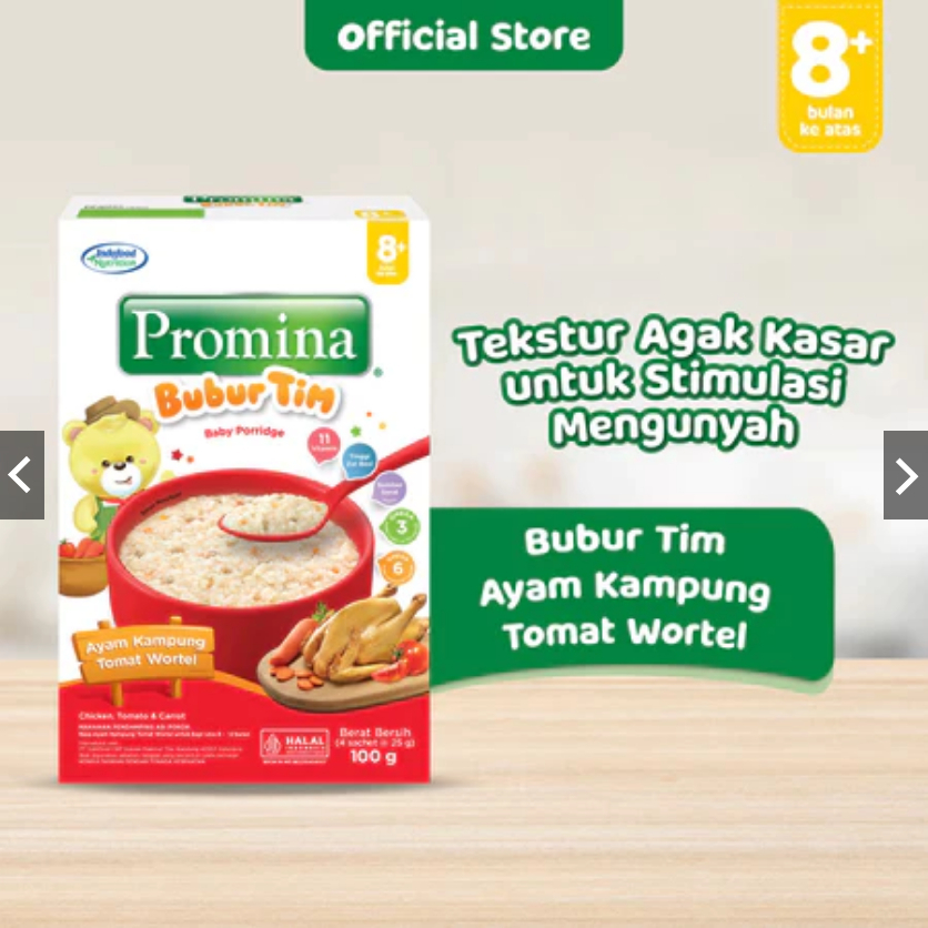 Promina Bubur Tim 8m+ & 1th  Box 100gr