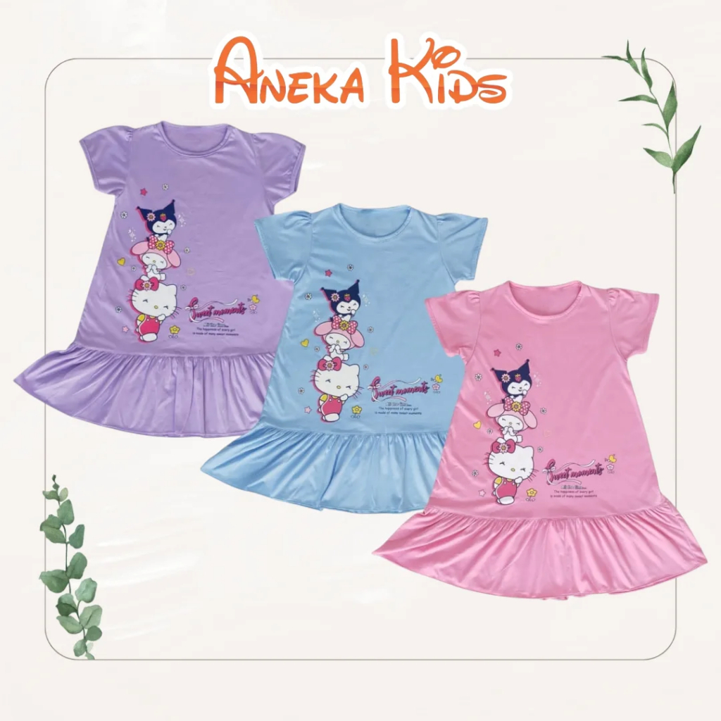 Daster Pendek Mix Motif - Daster Anak