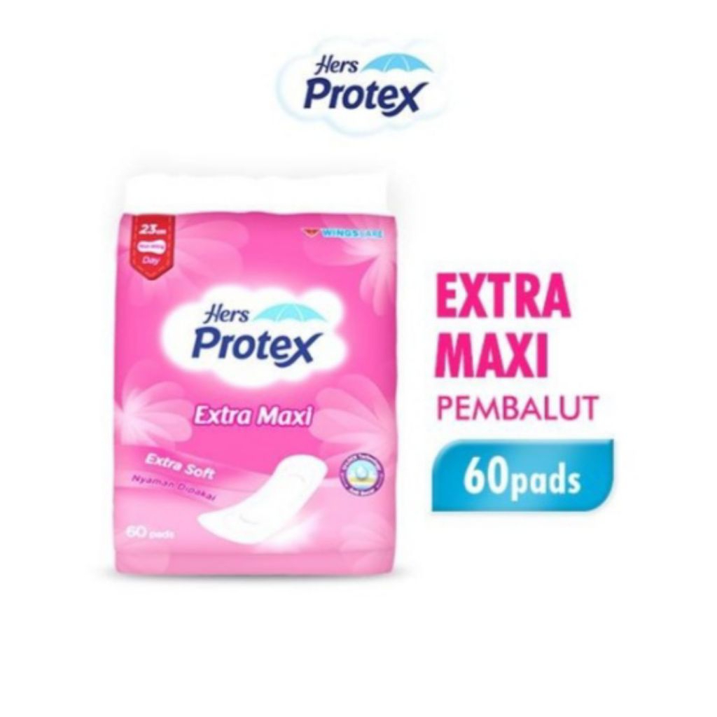 protex extra maxy 60pads hers protex pink non wing