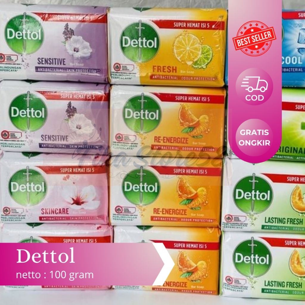 ♥️ FIKA ♥️ DETTOL 100GR x 5PCS