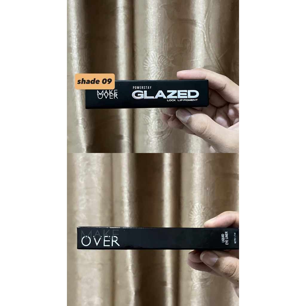 make over lip glazed dan eye liner