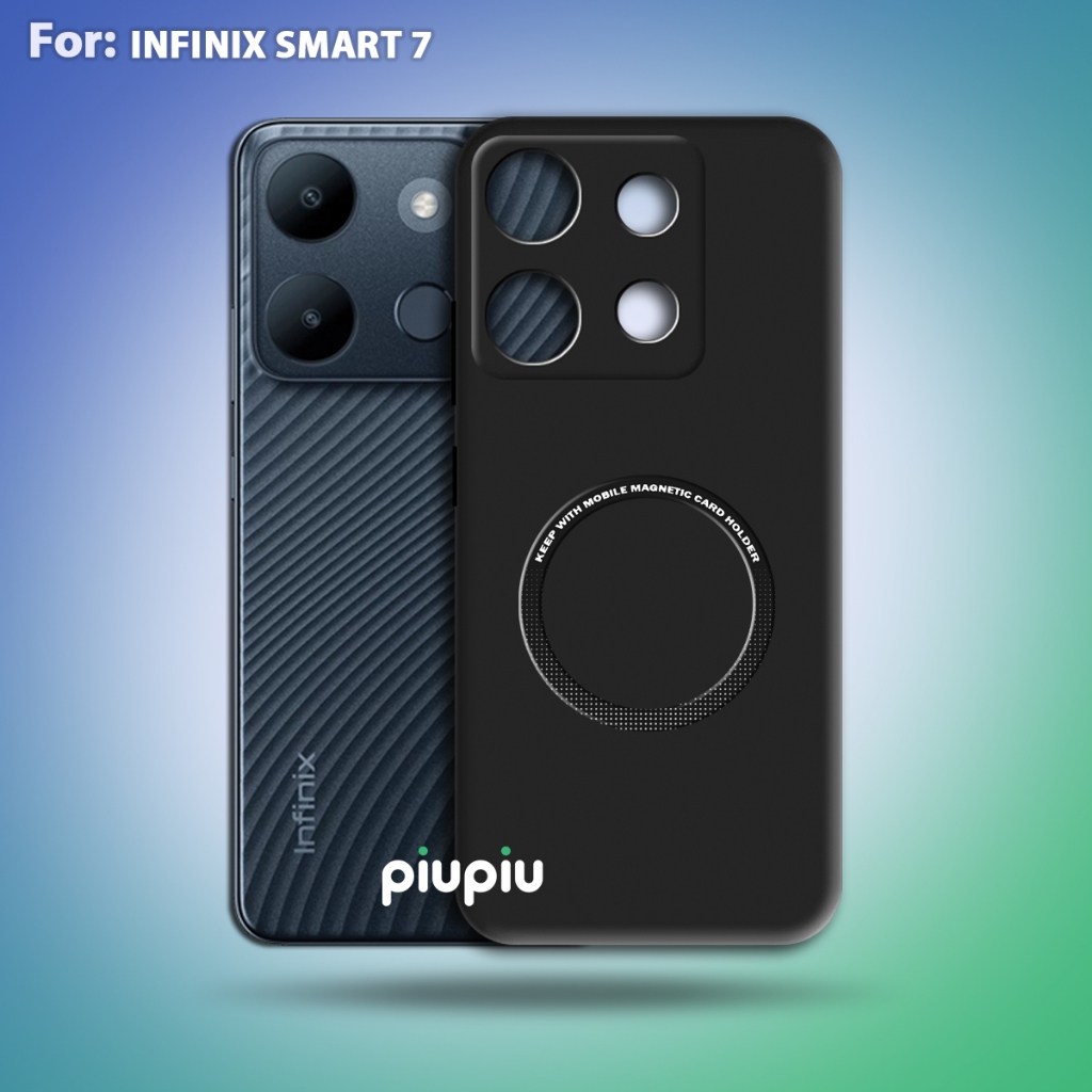 Case Infinix Smart 7 Softcase With Ring Magnetic Premium Casing