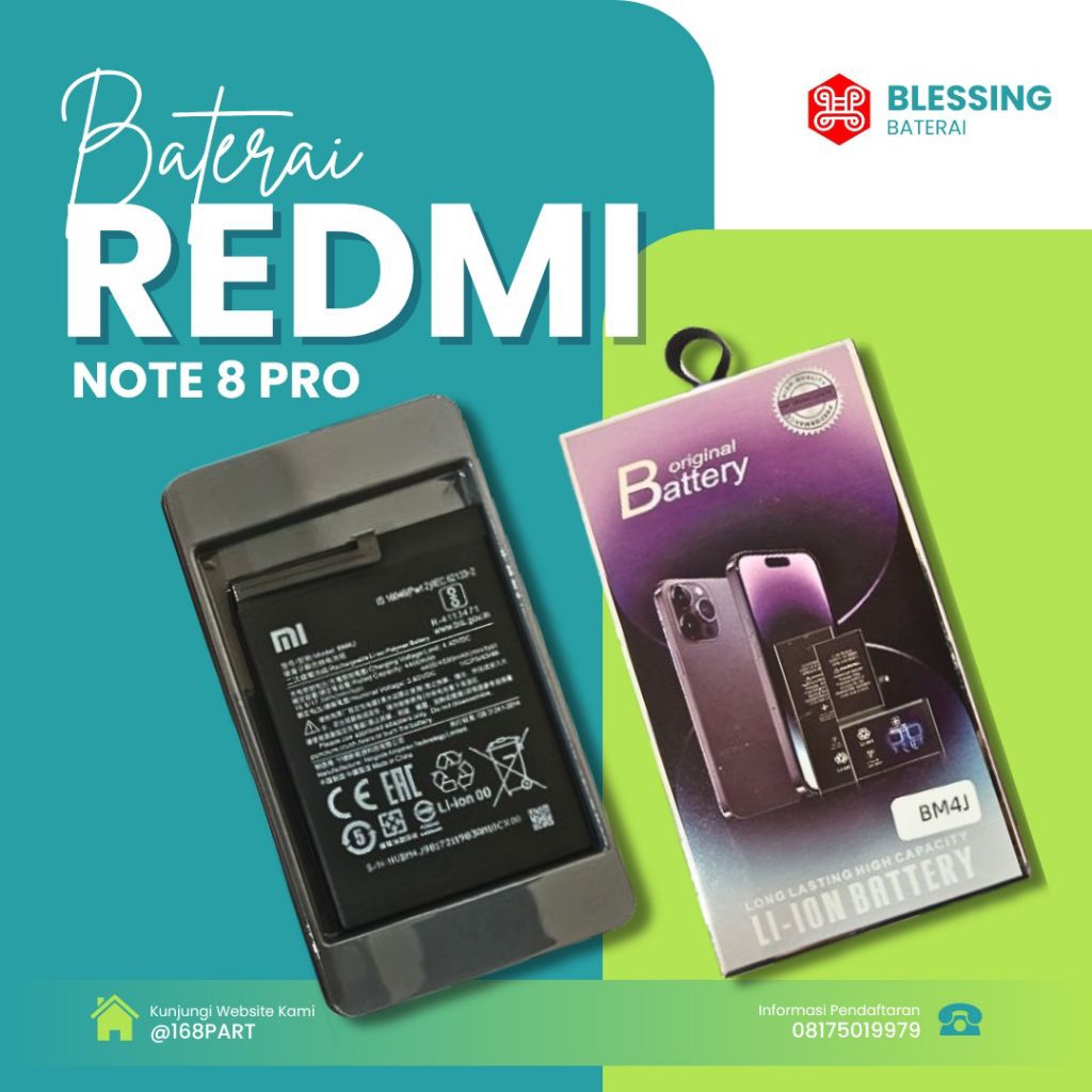 BATERAI REDMI NOTE 8 PRO BM-4J