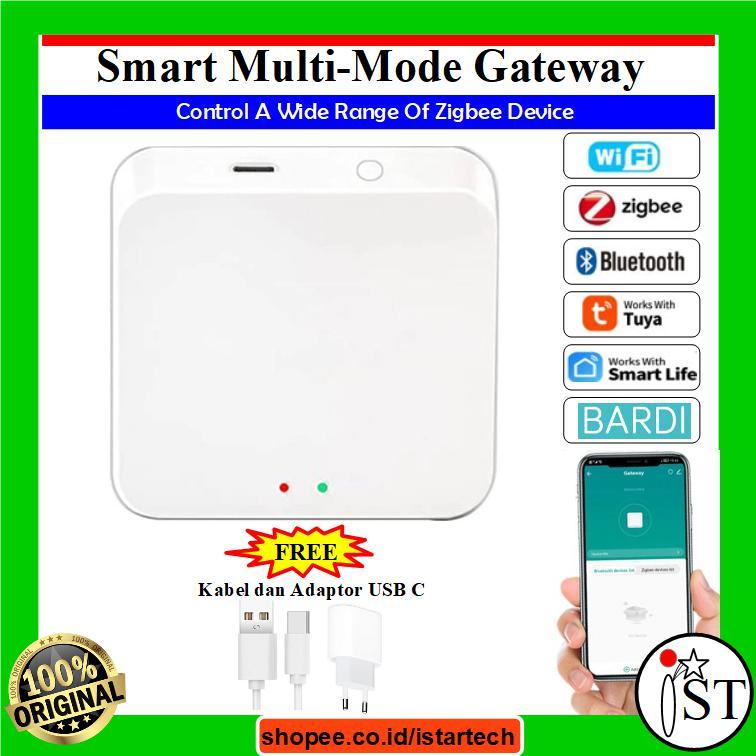 Zigbee Wireless Multi Mode Gateway Hub Bluetooth Smart Home Tuya Bardi
