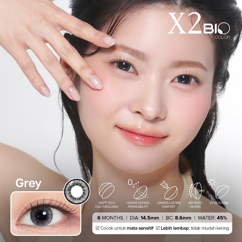 X2 Bio Color Softlens - Grey