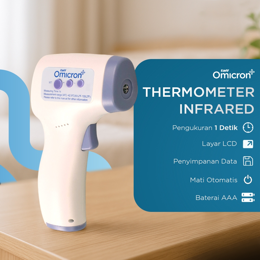 Termometer Suhu Badan Digital Thermogun Infrared Memory
