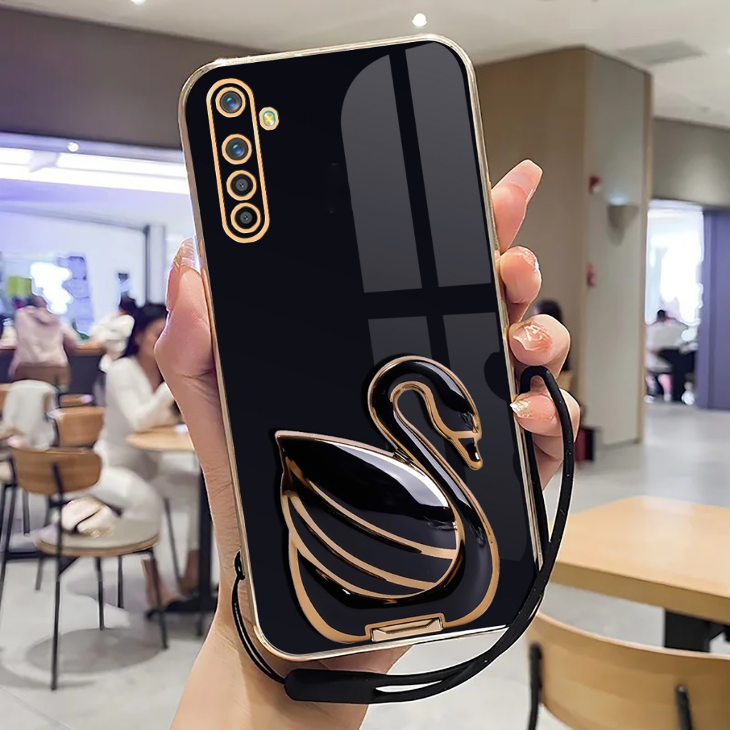 Softcase Stand Realme 6 Pro Case Silikon Casing Luxury Plating