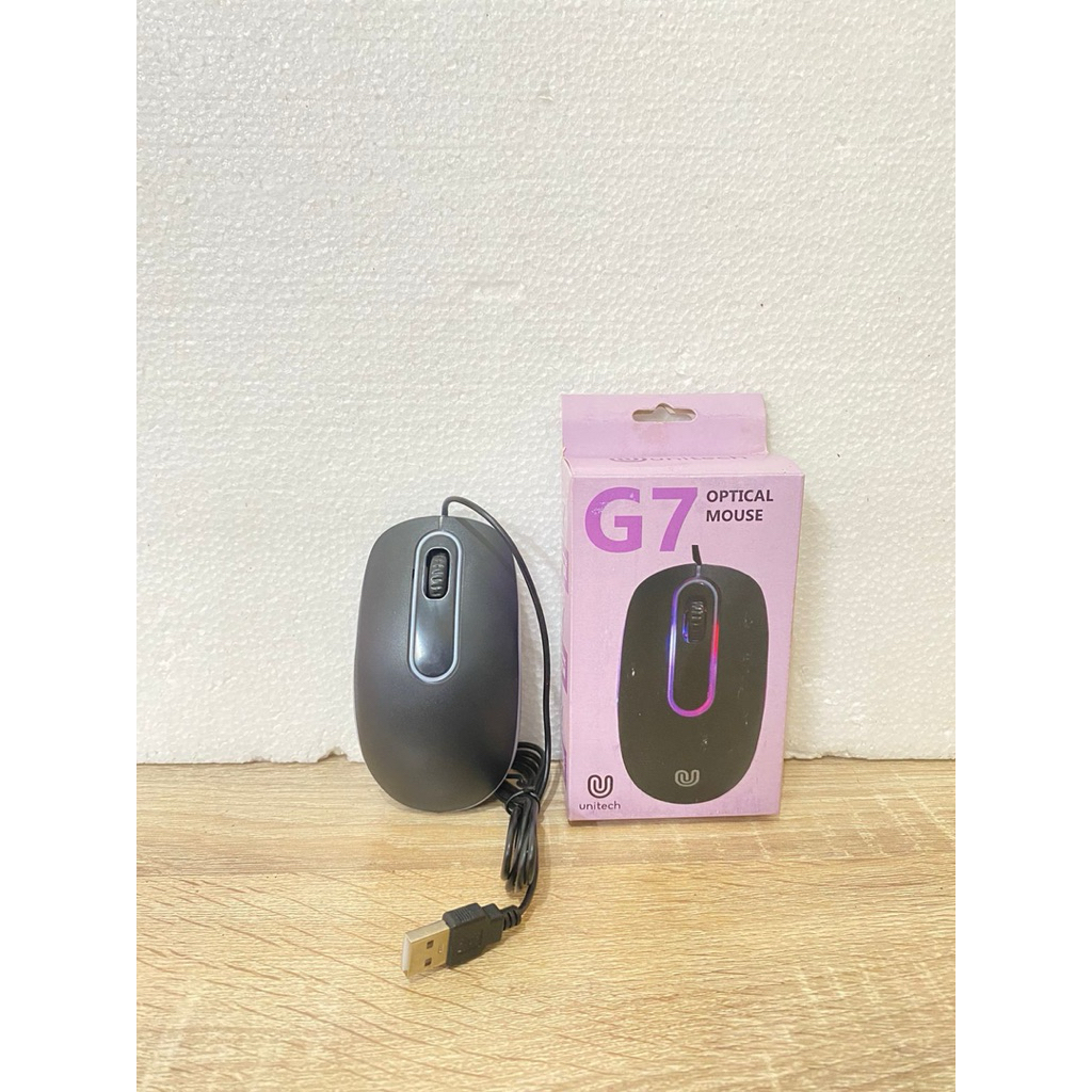 Mouse G7 Optical USB Kabel - Bisa Nyala