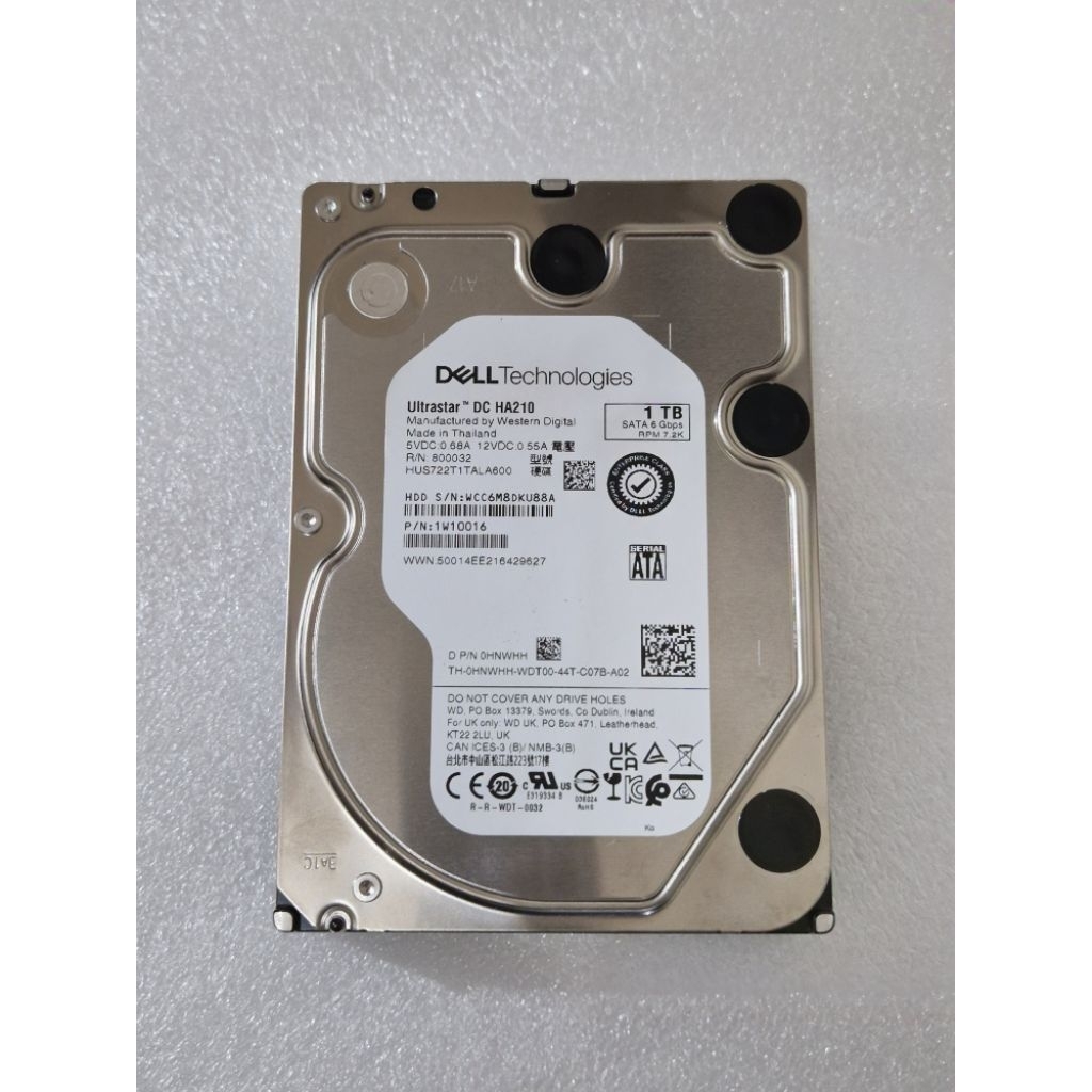 DELL 1TB SATA Enterprise Hard Disk HDD Server 3.5in include Bracket HD