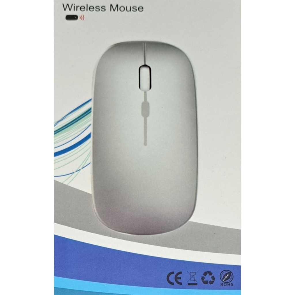 Taffware mouse wireless bluetooth optical 2.4GHz silent click 1600DPI - silver