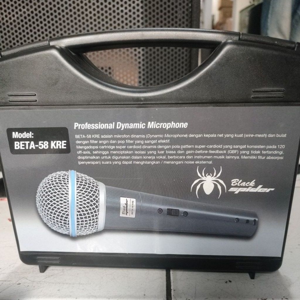 mic kabel black spider BETA-58 KRE