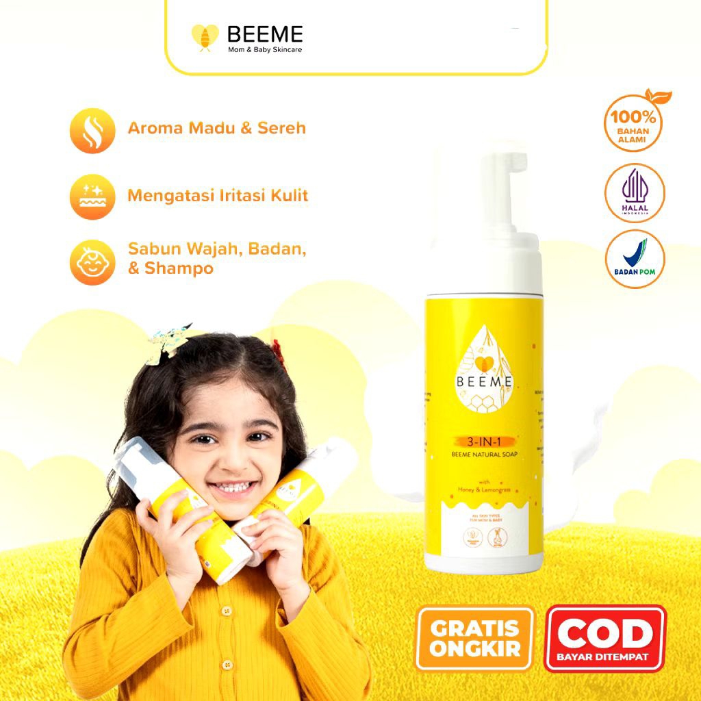 BEEME NATURAL SOAP 3IN1 100ML