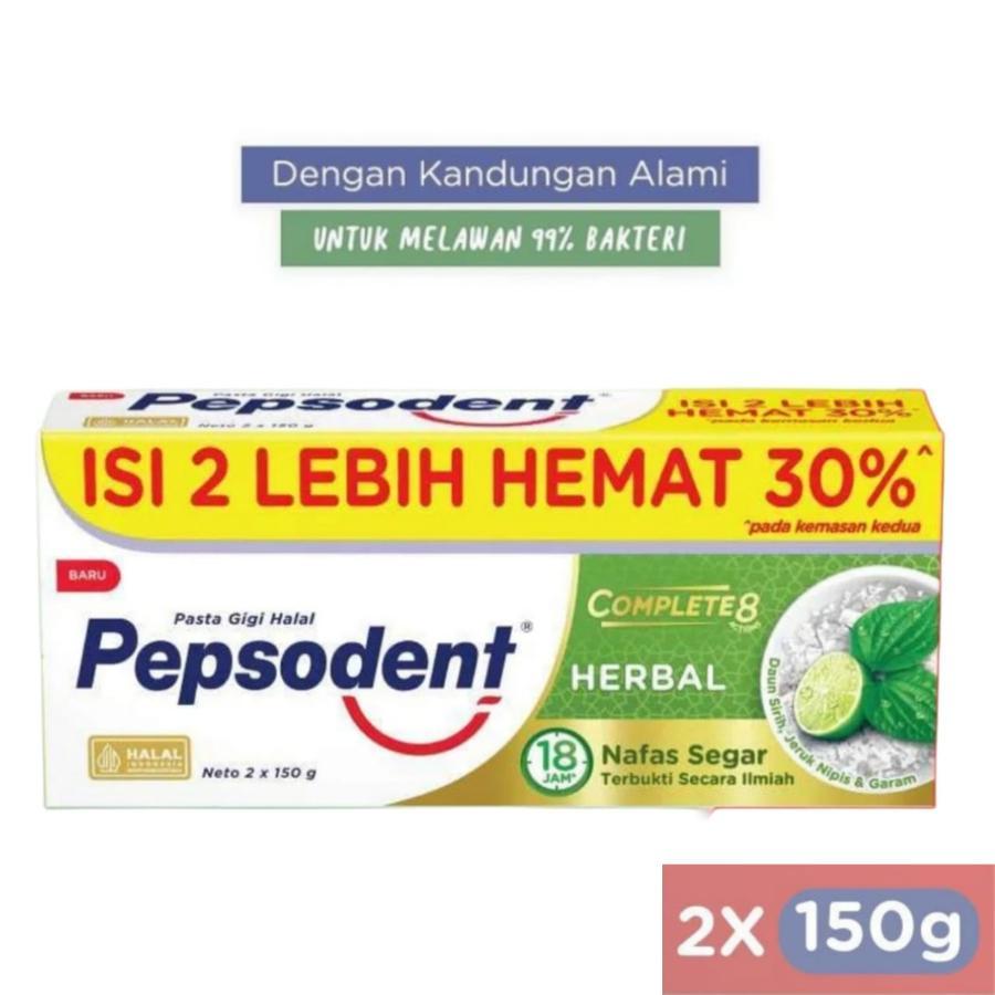 Pepsodent Herbal Complete8 150 g [Value Pack Isi 2]