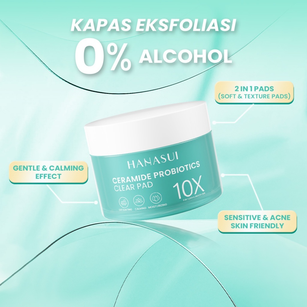 HANASUI CERAMIDE PROBIOTICS CLEAR PAD