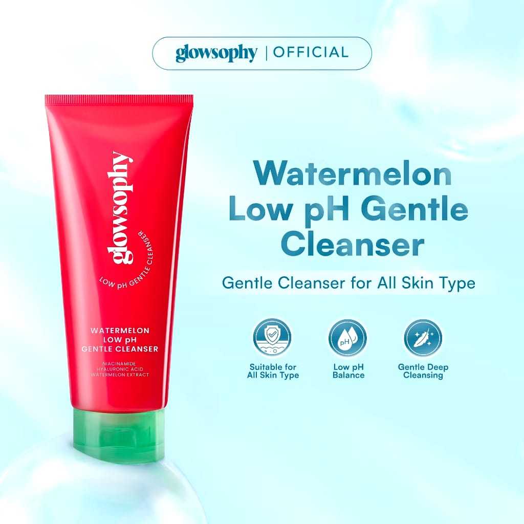 (COD) GLOWSOPHY WATERMELON BHA LOW PH GENTLE CLEANSER