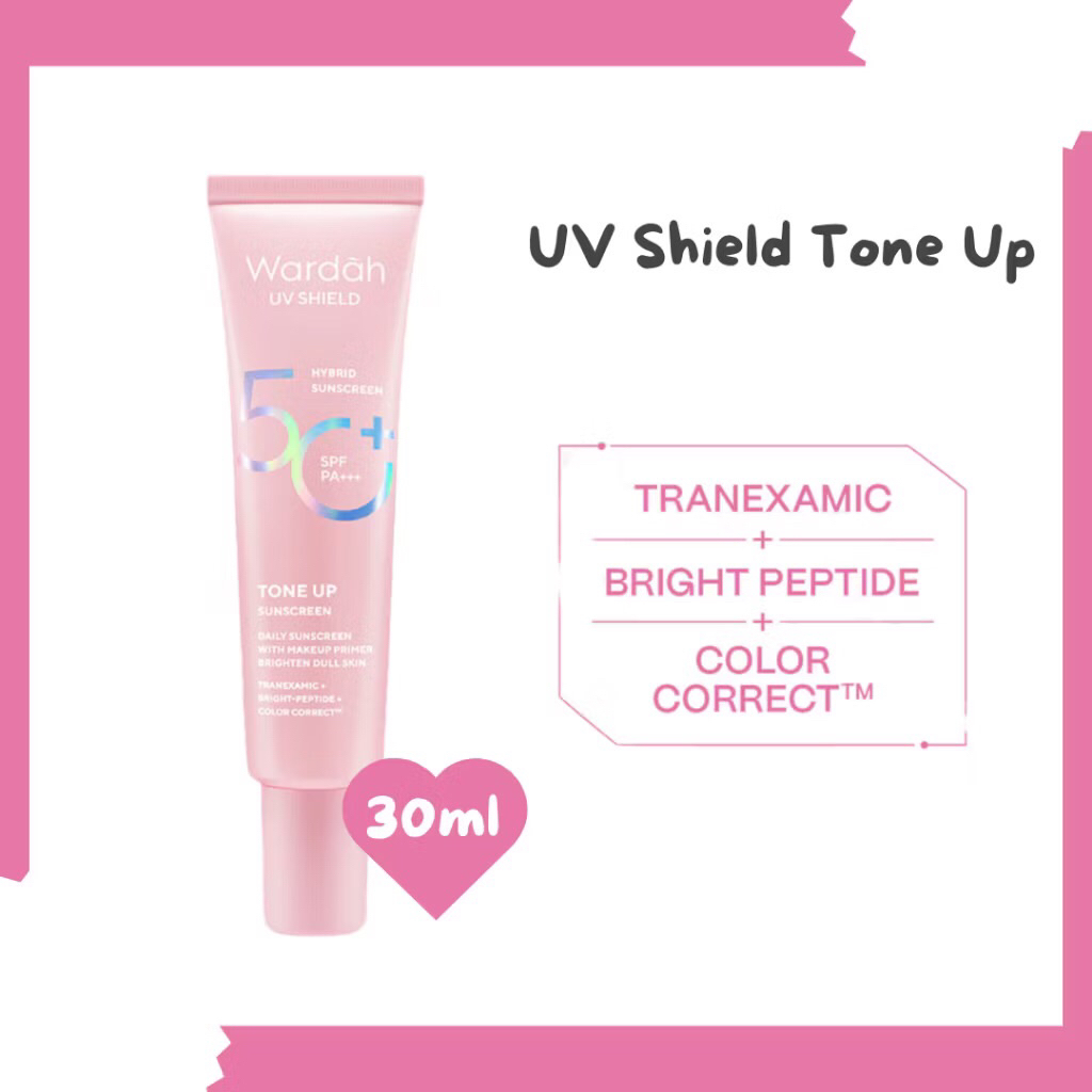 Wardah uv shield tone up suncreen