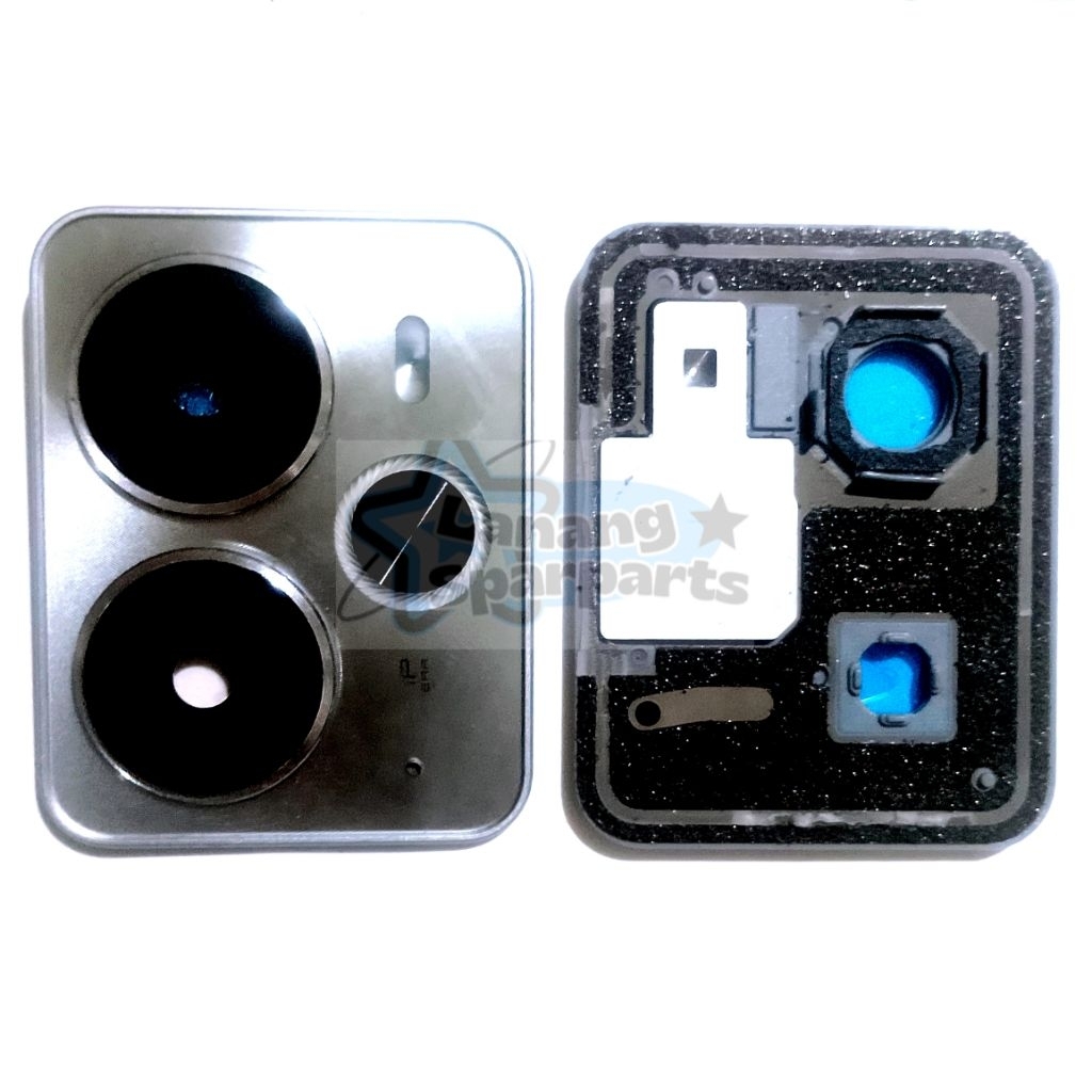 Ring kaca kamera realme14 5G fullset frame - silver