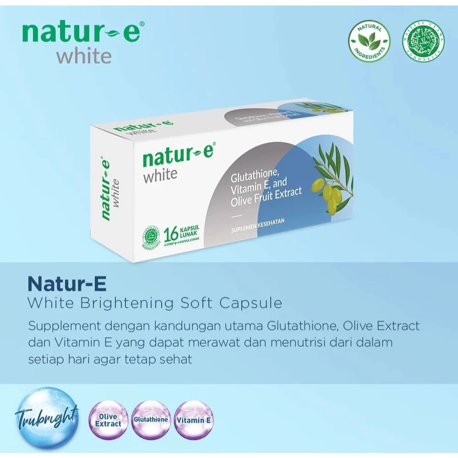 atur-E White 16s/32s Soft Capsule Suplemen / Vitamin E (Biru)