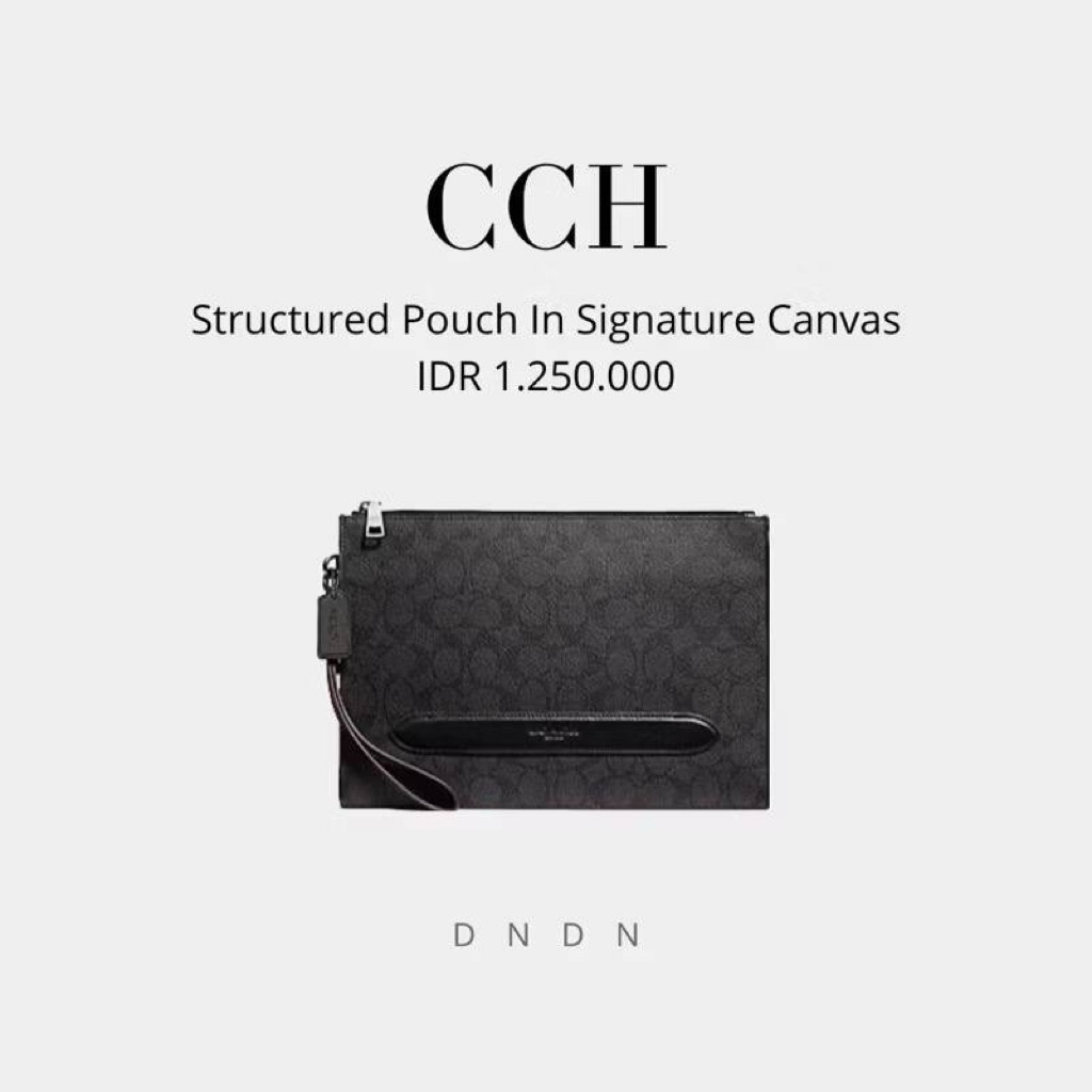 Structured Pouch In Signature Canvas