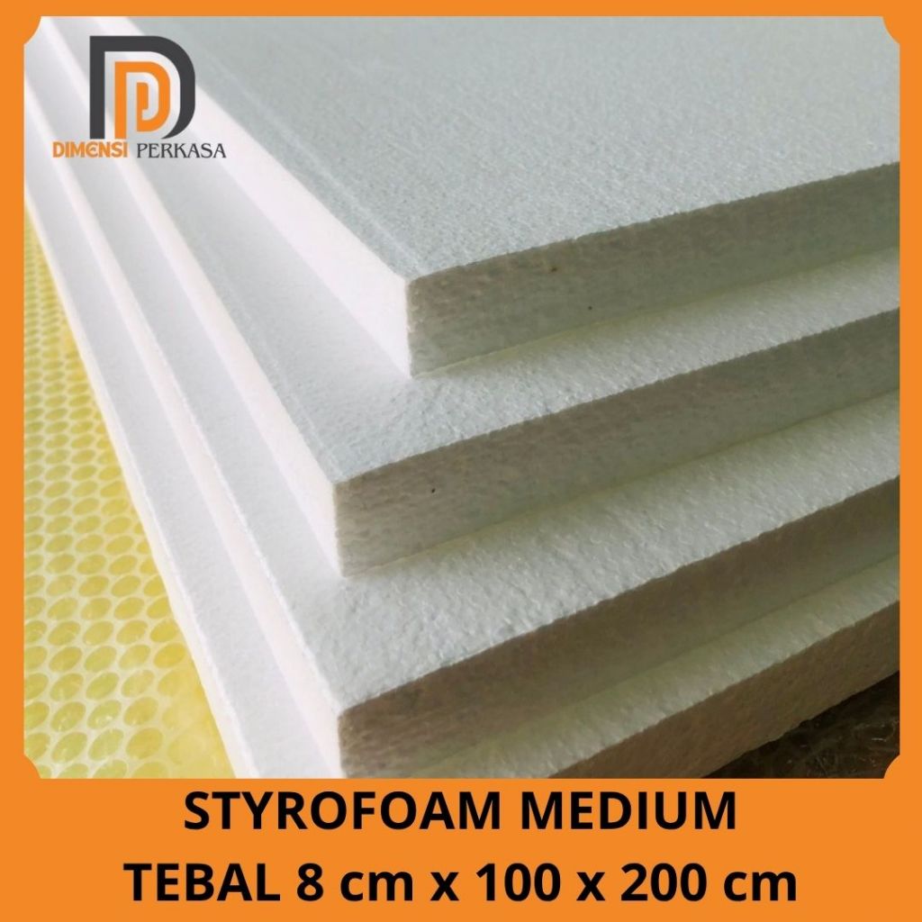 Styrofoam medium tebal 8 cm 100 x 200 cm