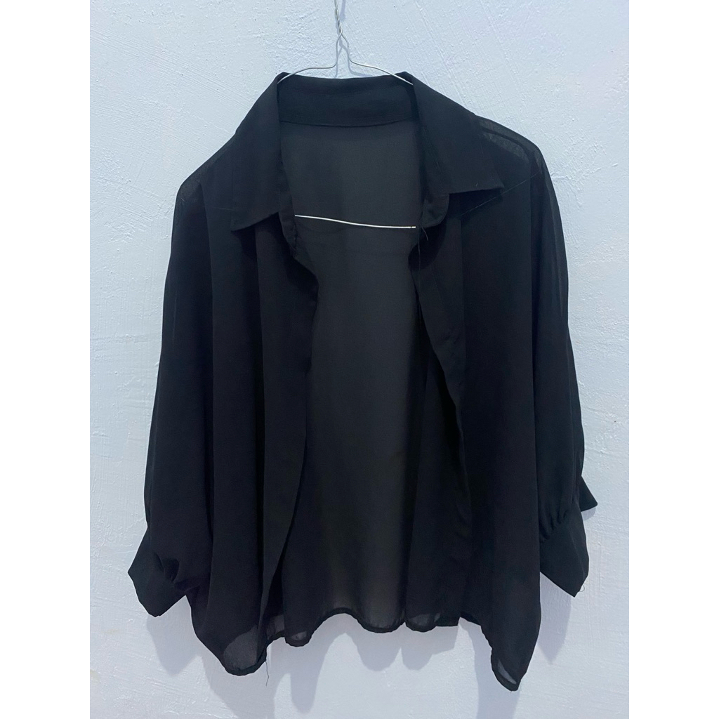cardigan hitam