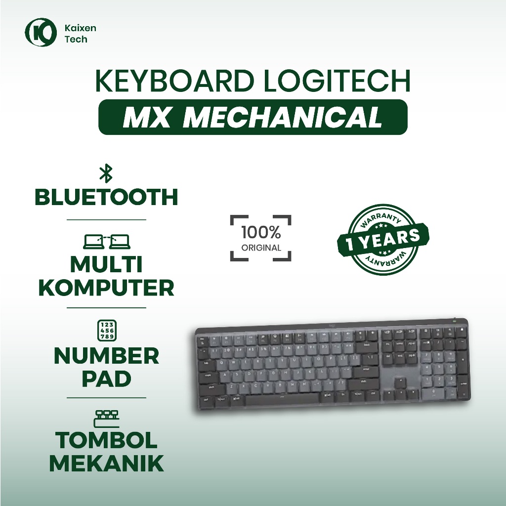 Keyboard Mechanical Tactile Wireless Bluetooth Backlit Logi Bolt Logitech MX Mechanical