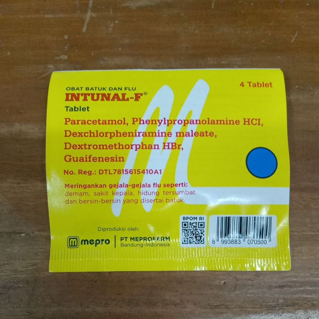Intunal F tablet 1 strip 4 tablet